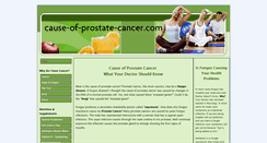 Desktop Screenshot of cause-of-prostate-cancer.com